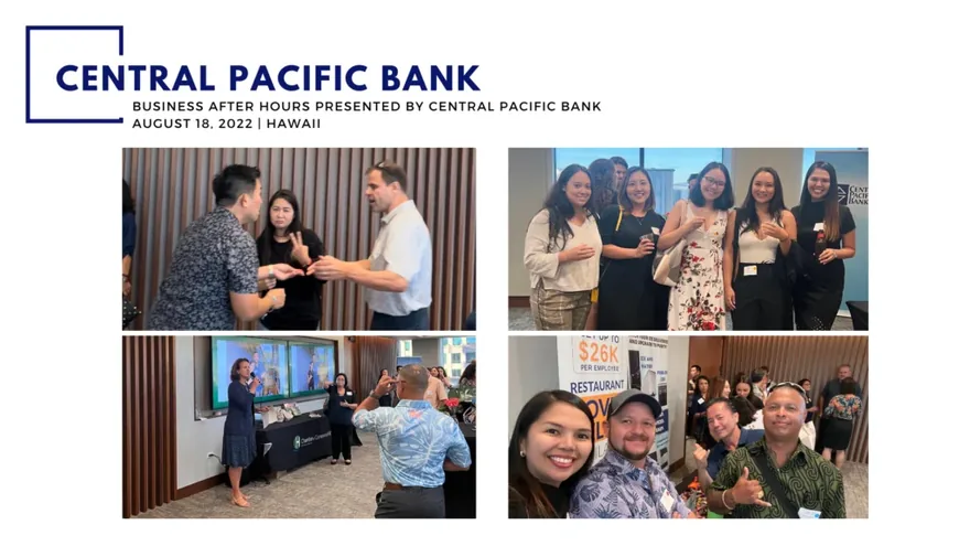 Business After Hours presented by Central Pacific Bank — 18 August 2022, Hawaii