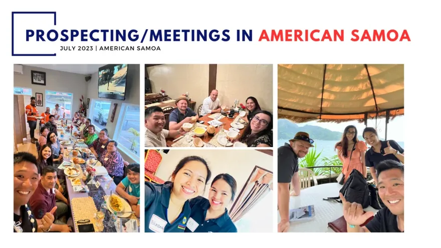 Further prospecting meetings and site visits in American Samoa — July 2023
