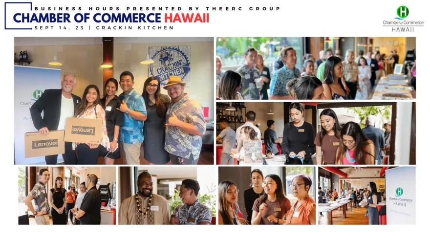 Chamber of Commerce Hawaii Business Hours presented by The ERC Group, at Crackin Kitchen — 14 September 2023