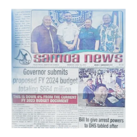 Newspaper coverage of a community briefing